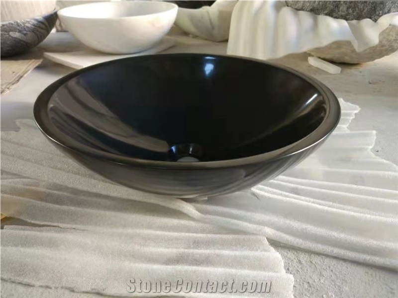 Cheap Black Marquina Marble Sinks And Basins