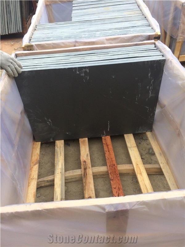 Cheap Black Slate Stone Slabs And Flooring Tiles
