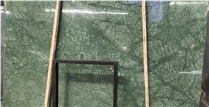 Cheap India Big Flower Green Marble Slabs & Tiles