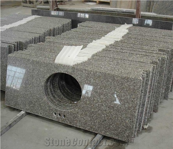 Cheap Ivory Gold Granite Bathroom Counter Top