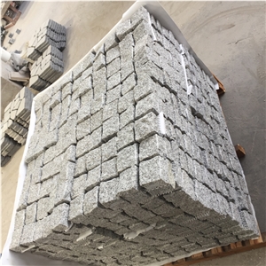 Cheaper G603 Grey Granite Natural  Paving Stone On Mesh