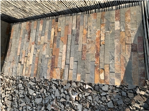 China Rusty Slate Thin Culture Stone Panel Cladding
