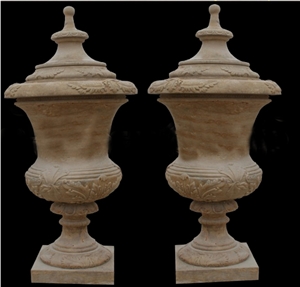 Chinese Cheap Sunset Red Marble Flower Planters
