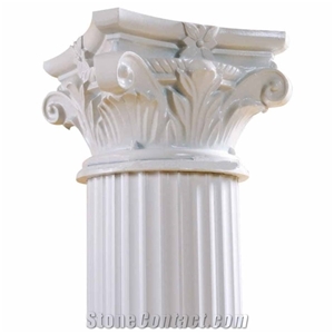 Decorative White Marble Roman Pillar Stone Greek Column
