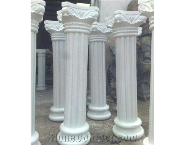Front Home Door Decoration Stone Carving Rome Pillars