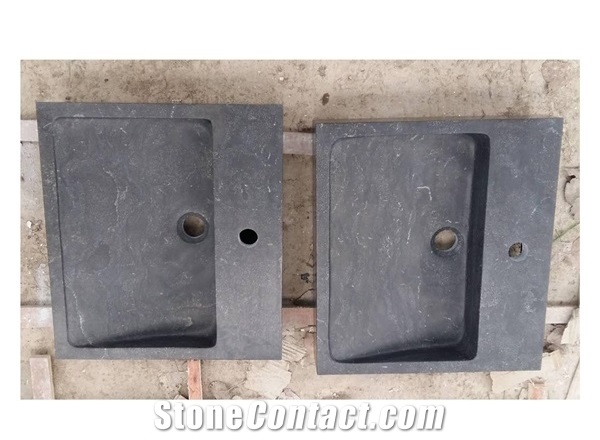 G654 Dark Grey Granite Customized Wash Sinks, Pedestal Basin