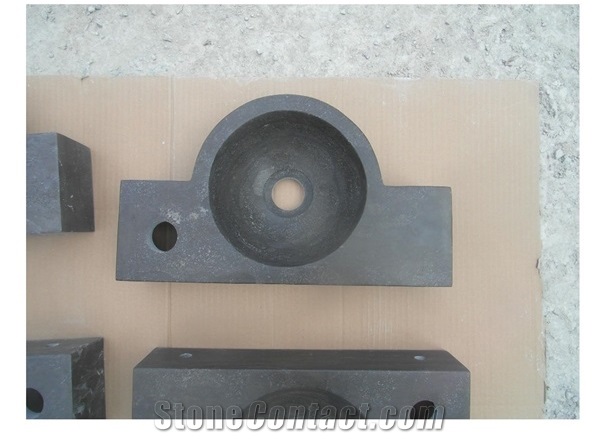 G654 Dark Grey Granite Customized Wash Sinks, Pedestal Basin