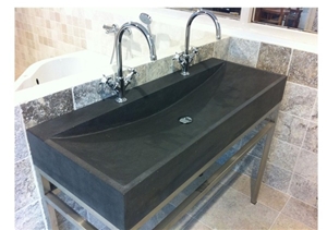 G654 Dark Grey Granite Customized Wash Sinks, Pedestal Basin