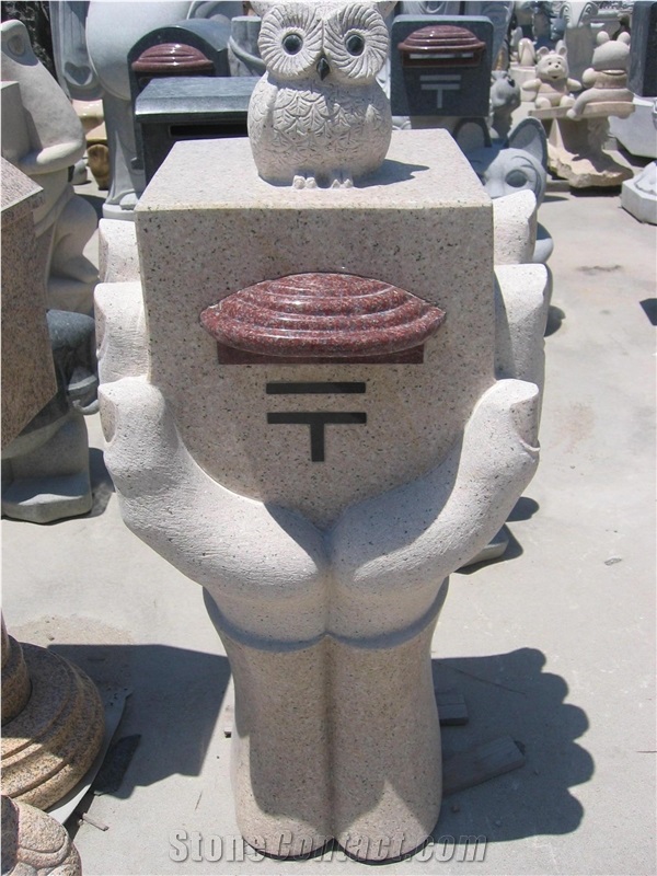 Light Grey Granite Mailbox, Chinese Granite Postbox