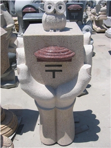 Light Grey Granite Mailbox, Chinese Granite Postbox