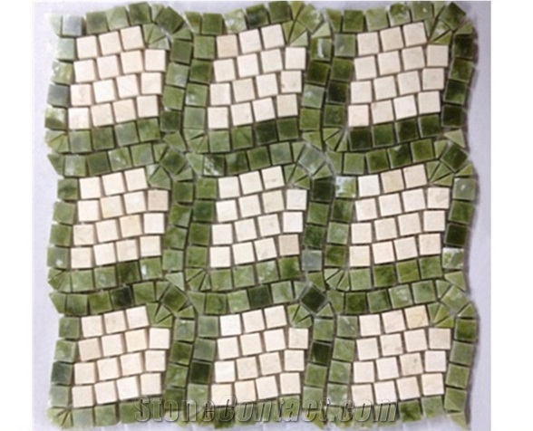 Luxurious Decorative Wall Panel Yellow Honey Onyx Mosaic