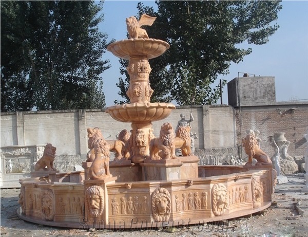 Mixed Marble Stone Water Feature Exterior Fountains