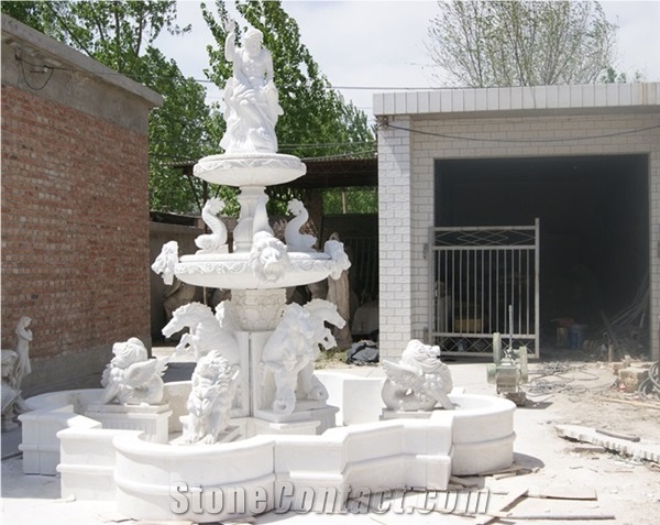 Mixed Marble Stone Water Feature Exterior Fountains