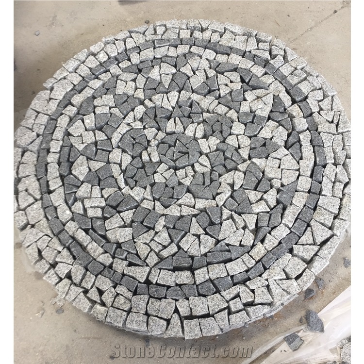 Natural Face Pavers  Round Pattern Granite Driveway Stone
