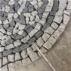 Natural Face Pavers  Round Pattern Granite Driveway Stone