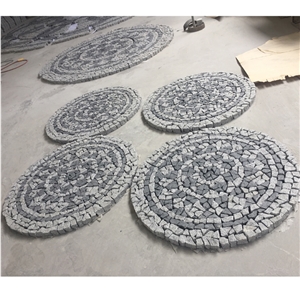 Natural Face Pavers  Round Pattern Granite Driveway Stone