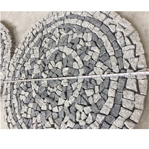 Natural Face Pavers  Round Pattern Granite Driveway Stone