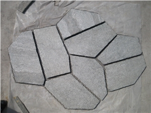 P014 Slate Flagstone Walkway Pavers Flooring Tiles On Mesh