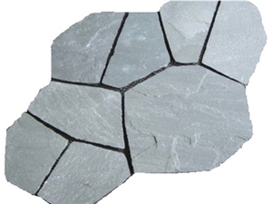 P014 Slate Flagstone Walkway Pavers Flooring Tiles On Mesh