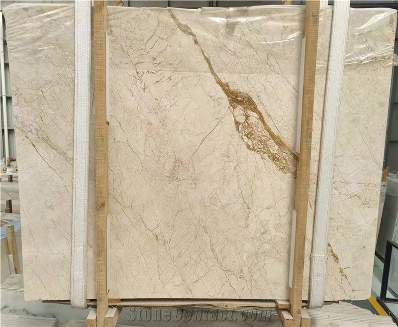 Polished Sugar Beige Marble Slabs & Tiles