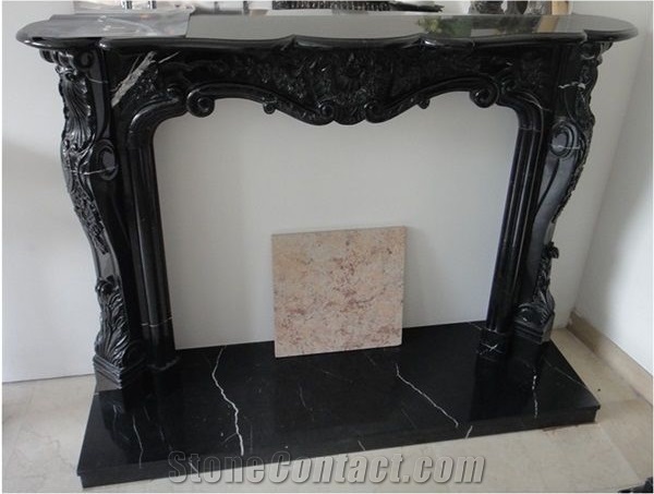 Pure White Marble Carved Fireplace Surround,Fireplace Mantel