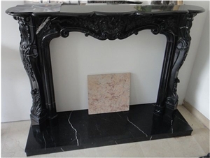 Pure White Marble Carved Fireplace Surround,Fireplace Mantel