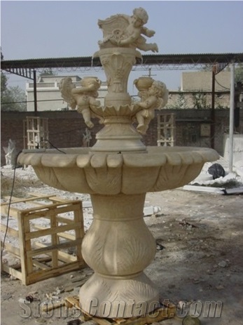 Round Square Fountains,Water Features Hand Carving Stone