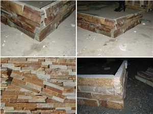 Rusty Slate Stacked Stone,Slate Veneer, Wall Tile