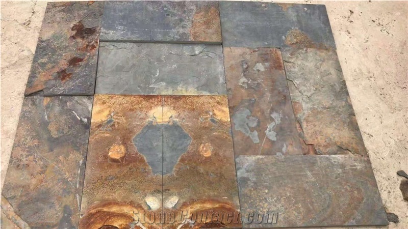 Rusty Slate Tiles For Exterior Flooring