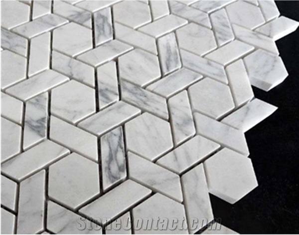 Thin Marble Mosaic Tiles,Multicolor Marble Mosaic Wall Tiles