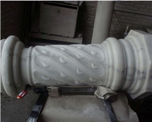 Top Quality Pure White Marble Roman & Rome Columns Pillars