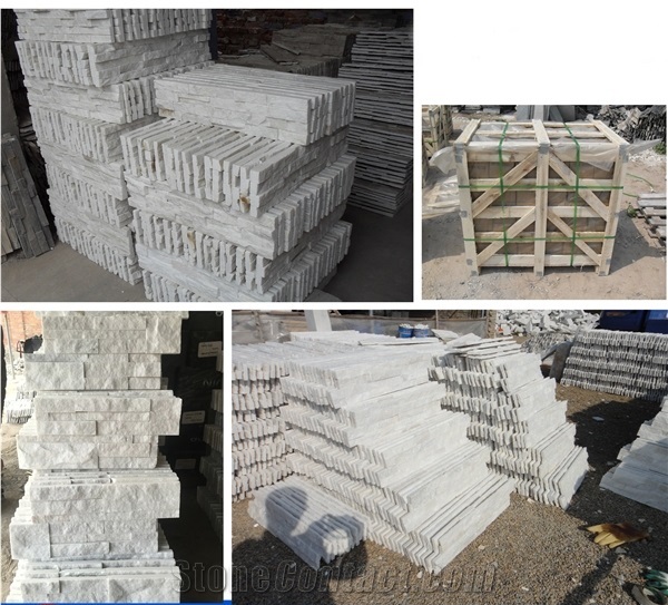 White Crystal Quartzite Culture Stone Ledge Stone