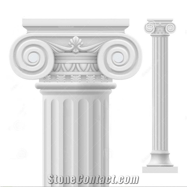 White Marble Column,Interior Polished Carved Pillars