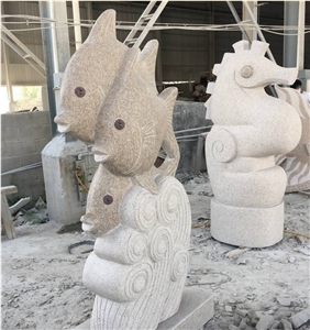 White Marble Fountains With Children Sculptured