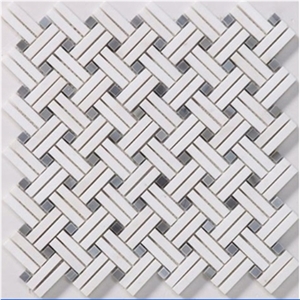 White Marble Mosaic Tiles And Wall Panel