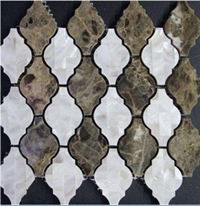 White Marble Mosaic Tiles And Wall Panel