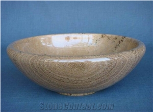White Marble With Red Veins Vessel Basins