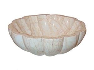 Wholesale White Onyx Round Basin And Sinks