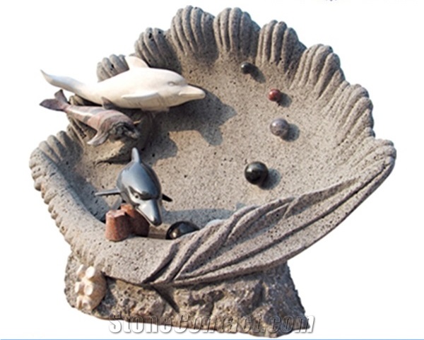 Yellow Limestone Human Statue Fountains & Water Features