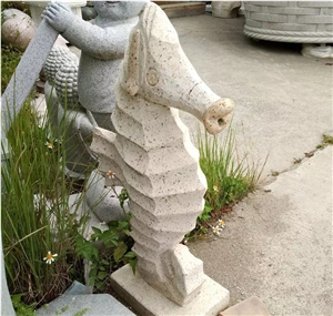 Yellow Limestone Human Statue Fountains & Water Features