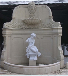 Yellow Limestone Large Outdoor Garden Water Fountains