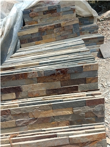Z Shaped Hebei Rust Slate Culture Stone Panel