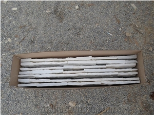 Z-Shaped Pure White Quartzite Stacked Stone Veneer