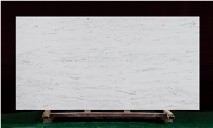 Wooden Marble Pattern Look China Quartz Stone Grey Vein Slab