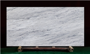 Wooden Marble Pattern Look China Quartz Stone Grey Vein Slab