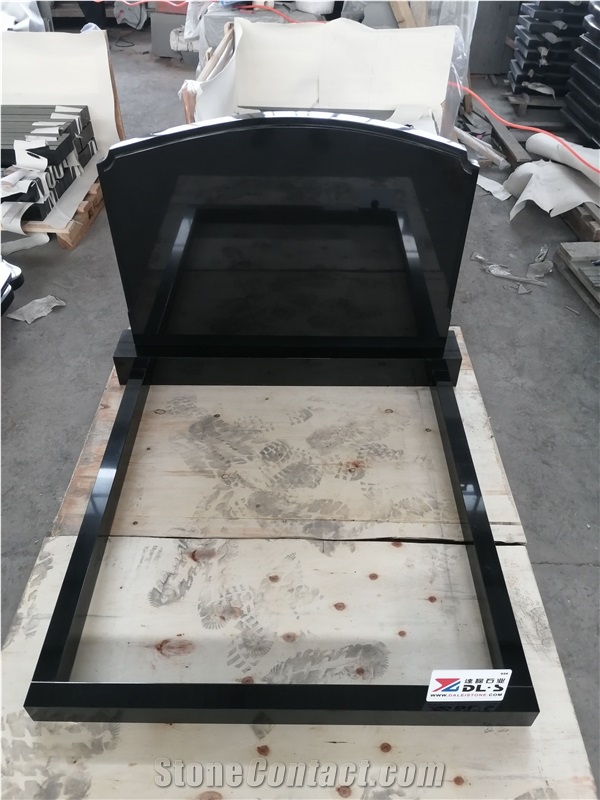 New Shanxi Black Granite Monument Russia Upright Stela Base