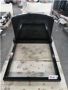 New Shanxi Black Granite Monument Russia Upright Stela Base