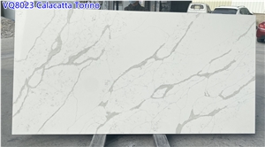 Calacatta White  Artificial Quartz Big Slab Tile Top Quality