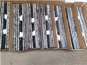 China Natural Split Face Black Stone Slate Wall Panel Tiles
