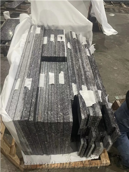 Cladon Blue Granite Polished Stairs Treads And Risers